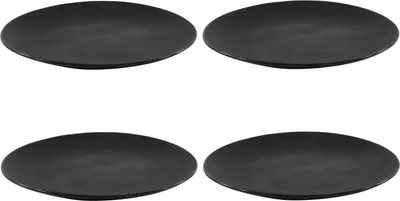 Produktbild von Speiseteller - Ø 27 cm - Schwarz matt - Steingut - 4er Set