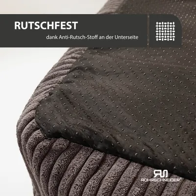 Produktbild von Rohrschneider Hundebett Hundekorb Cordstoff mit Hundekotbeutelset