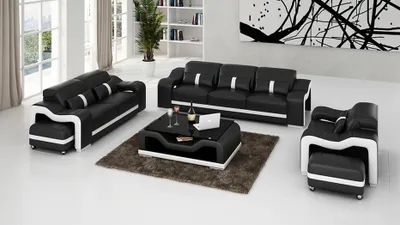 Produktbild von Sofagarnitur 321 Sitzer Set Design Sofas Polster Couchen Leder Relax Moderne Neu