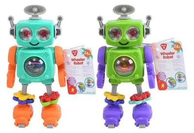 Produktbild von Playgo-Roboter mit Geräuschen und Aktivitäten.