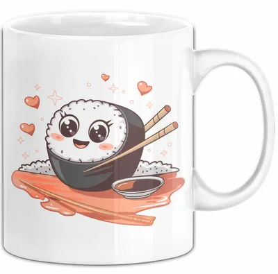 Produktbild von Sushi Koch Tasse Geschenk Lustige Geschenkidee Spruch Für Sushi Fans (Weiß)