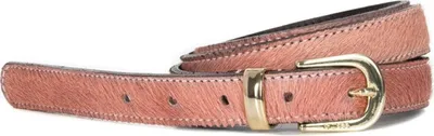 Produktbild von Guess Damen Gürtel BW7617P2220BLS, Naturleder, Pink Blush, 2 cm breit, mit Fell und goldener Schnalle