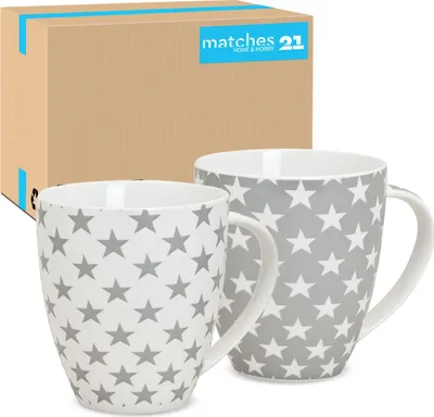 Image de Grandes tasses de Noël XXL Set de 24 étoiles Tasses à café