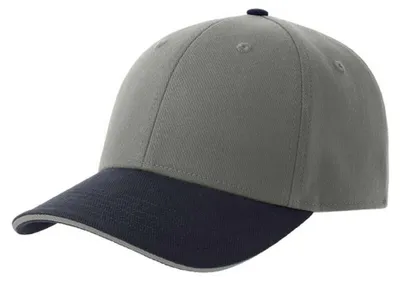 Image de Atlantis - Casquette "Liberty Sandwich" pour homme/femme unie AB637 (taille unique) (Gris/bleu marine)