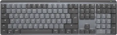 Produktbild von Logitech MX Mechanical, Volle Größe (100%), Kabellos, RF Wireless + Bluetooth, Mechanischer Switch, QWERTY, Graphit