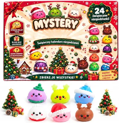 Imagen del producto de Calendario de Adviento Squishy 2026 Dumpling Calendario de Adviento 24 Squishy Calendario