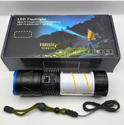 Produktbild von LED Taschenlampe extrem hell 300.000 Lumen, 5000 mAh USB-aufladbar,Powerbank-Fun