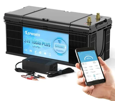 Produktbild von Lithium-Eisen-Phosphat-Batterie, 100Ah Kapazität, breite Kompatibilität, 24V 100Ah Bluetooth