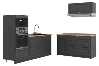 Zdjęcie produktu dla Kuchnia Vicco Fame-Line Anthrazit Gold rustykalny/Antracyt 340 cm, BP Dąb, Model 63850