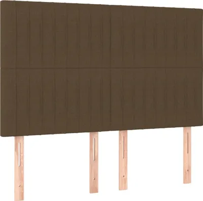 Produktbild von Kopfteil Dunkelbraun 144x5x118/128 cm Stoff