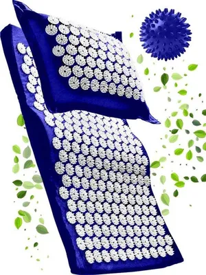 Produktbild von Famanu Akupressurmatte mit Kissen - S-förmige Massagematte zur Entspannung und Schmerzlinderung