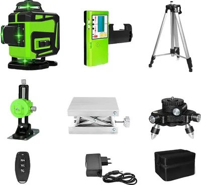 Obrázek produktu pro Laserová vodováha se zeleným paprskem, dálkové ovládání, IE16C BL12 DC11G H15