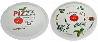 Image de Assiettes à pizza, diamètre 30 cm - Lot de 2, en porcelaine