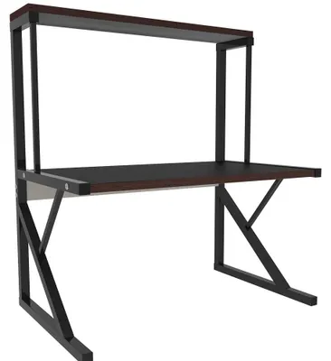 Immagine prodotto di Scaffale per microonde - Scaffale da cucina a 2 ripiani - XL - In legno - Per microonde e tostapane - Nero
