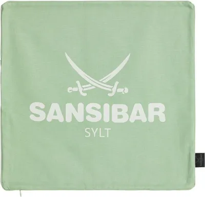 Produktbild von Sansibar Kissenbezug Kissenhülle, 45x45 cm, 100% Baumwolle, light green/offwhite