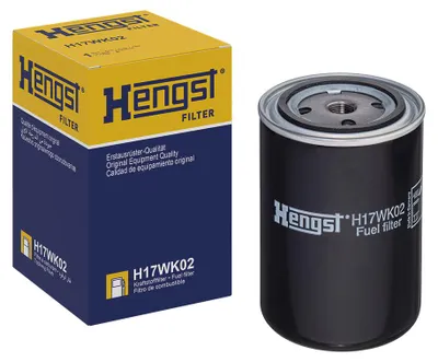 Imagen del producto de Filtro de combustible roscado de 147 mm, marca HENGST FILTER, compatible con vehículos IVECO, entre otros