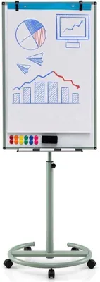 Immagine prodotto di Lavagna portatile - Cavalletto per flipchart - Cancellabile a secco - Magnetica - Regolabile in altezza