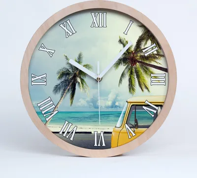 Produktbild von Holzuhr 25fi cm wanduhr - weiße Spitzen - van Strand