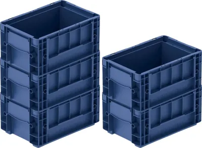 Produktbild von SparSet 5x VDA KLT Kleinladungsträger mit Verbundboden | HxBxT 14,7x20x30cm | 5,3 Liter | KLT, Transportbox, Transportbehälter, Stapelbehälter