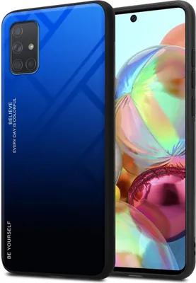 Immagine prodotto di Cadorabo custodia per Samsung Galaxy A71 4G custodia protettiva in nero custodia del telefono cellulare custodia TPU cover vetro temperato custodia