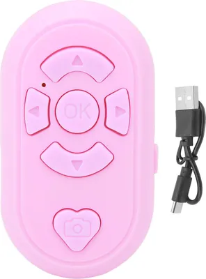 Immagine prodotto di Telecomando per telefono, 32,8 piedi, wireless, BT4.0, vivavoce, con pulsante di tipo C per attivare la fotocamera e scattare selfie, colore rosa