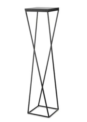 Produktbild von HowHomely Modern Pflanzenständer, Blumenhocker aus Metall Schwarz 100 cm Höhe - Blumenständer für das Haus