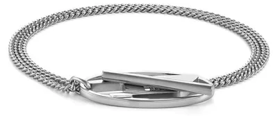 Produktbild von Diesel Herren-Armband aus Edelstahl mit Knebelverschluss, Helles Silber