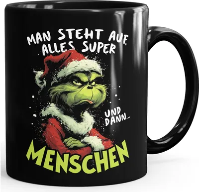 Produktbild von Weihnachtstasse Design Spruch keine Menschen Weihnachtsmuffel Geschenkidee MoonWorks®