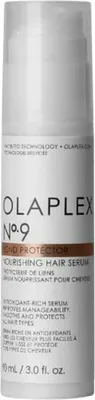 A product shot of a bottle of Olaplex No. 9 Bond Protector Nourishing Hair Serum.