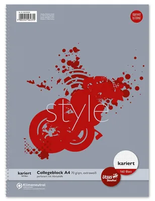 Immagine prodotto di Staufen® style 044160020 Bloc-notes - A4, 160 fogli, 70 g/m², 5 mm a quadretti