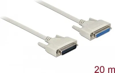 Productafbeelding van Delock Seriële Kabel, D-Sub 25 mannelijk naar vrouwelijk, 20 meter