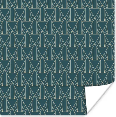 Produktbild von MuchoWow® Poster Geometrie - Muster - Art deco - Kunst 100x100 cm - Babyzimmer