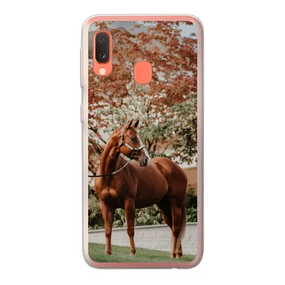 Produktbild von MuchoWow® Handyhülle Schutzhülle Hülle für Samsung Galaxy A20e Pferd - Baum - Halfter Silikon Softcase Handy Hülle - Abdeckung