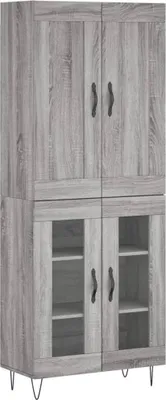 Produktbild von Highboard Grau Sonoma 69,5x34x180 cm Holzwerkstoff