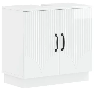 Immagine prodotto di vidaXL Mobiletti per lavabo HOORN, bianco lucido, 59,5 x 31,5 x 56 cm