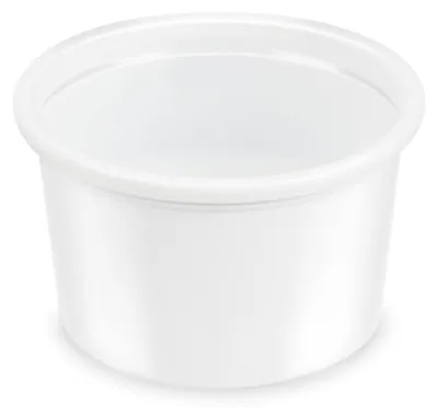 Produktbild von 100x Dressingbecher Feinkostbecher weiß PP 30 ml mit Ø 46 mm