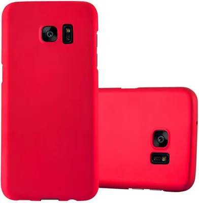 Produktbild von Cadorabo Hülle für Samsung Galaxy S7 EDGE Schutzhülle in Rot Hard Case Handy Hülle Etui