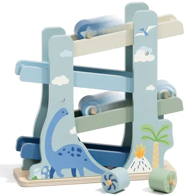 Produktbild von Holz-Kugellabyrinth – Dinosaurier – Holz – Spielzeug für Kinder – Ungiftige Farben – Für Zuhause und Kindergarten