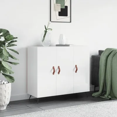 Obrázek produktu pro vidaXL Příborník vysoký lesk bílý 90x34x80 cm Dřevěný materiál