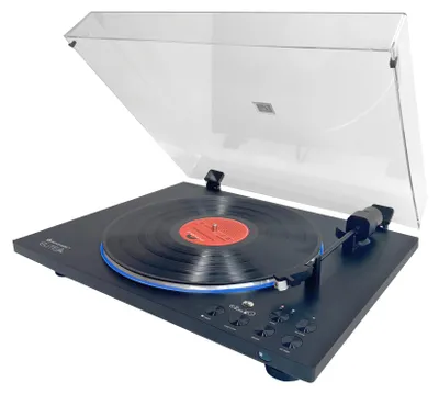 Obrázek produktu pro Soundmaster PL860SW, Gramofon s řemínkovým náhonem, Plně automatický, Černá, Průhledná, Hliník, Hliník, 33,45 ot/min