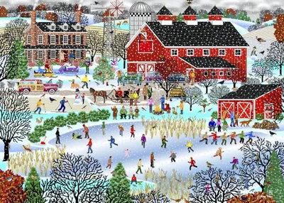 Produktbild von Alipson Puzzle - Puzzle Duck Pond in Winter - 500 dielov