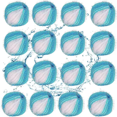 Imagen del producto de Kit de removedor de pelusa, de 16 piezas, con bolas de nailon reutilizables, para la lavadora