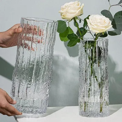 Produktbild von Moderne Glasvase mit Eisboden (Verschiedene Größen)