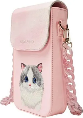 Obrázok produktu pre NIMMY set 3v1 taška na telefón + peňaženka + obal na GPS BIG EYED PET 2.0 Cat pink