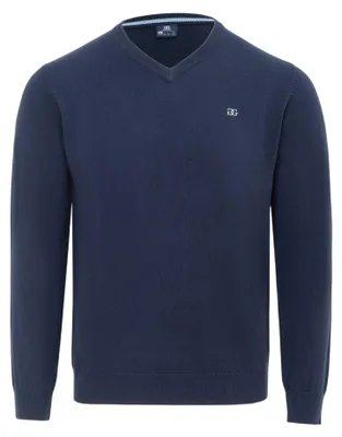 Obrázek produktu pro Giorgio – pánský svetr s výstřihem do V, polyester GT18162 (M) (námořnická modrá)