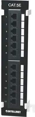 Image de Intellinet 162470 Intellinet Panneau de brassage 12 ports Cat5e UTP montage mural sw