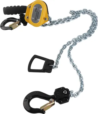 Produktbild von Hebelblock-Heberolle, tragbare Mini-Heberatsche mit 1,5-Meter-Kette, 500 kg Last