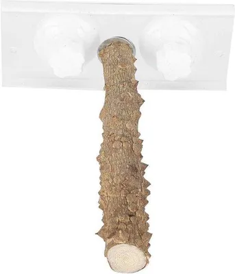Image de Support d'entraînement pour oiseaux en bois de 25 cm avec ventouses