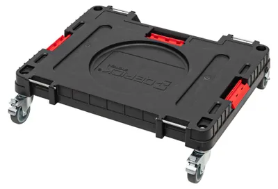 Image de Qbrick System ONE Transport Platform 2.0 Workshop 625 x 503 x 160 mm 120 kg avec roues pivotantes en métal et frein