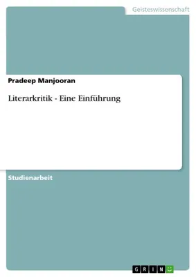 Produktbild von Literarkritik - Eine Einführung